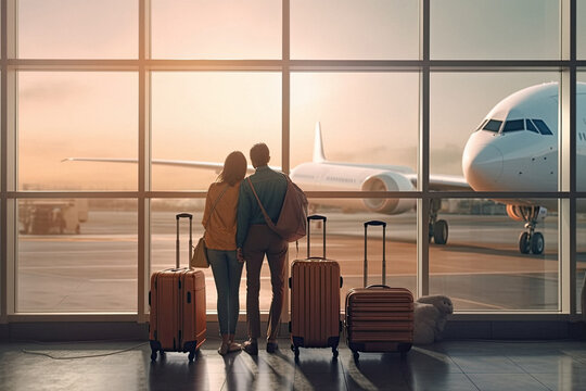 Couple at airport